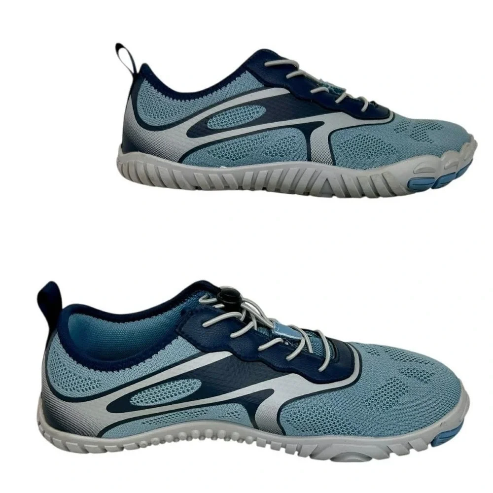 HOBIBEAR Barefoot Water Shoes Men Women Aqua Socks Blue Size 40 9.5